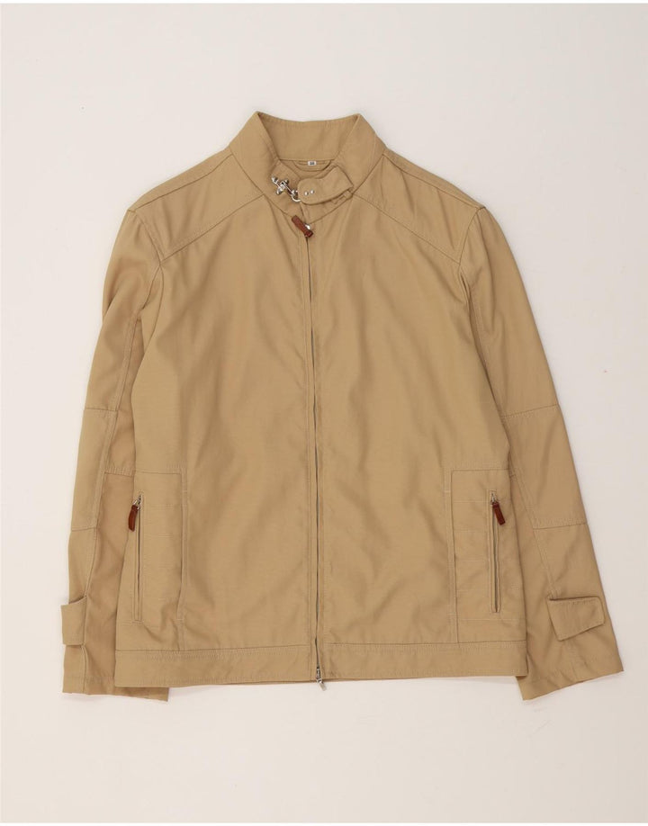 Mabrun Mens Bomber Jacket UK 40 Large Beige