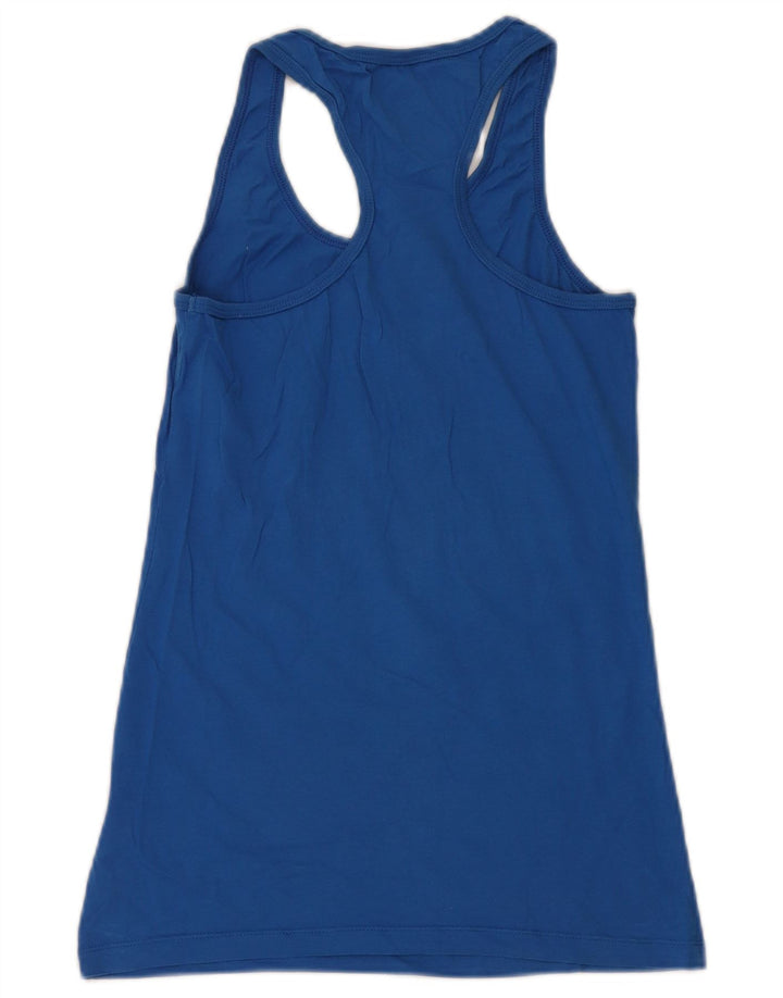 Nike Womens Slim Fit Graphic Vest Top UK 12/14 Medium Blue