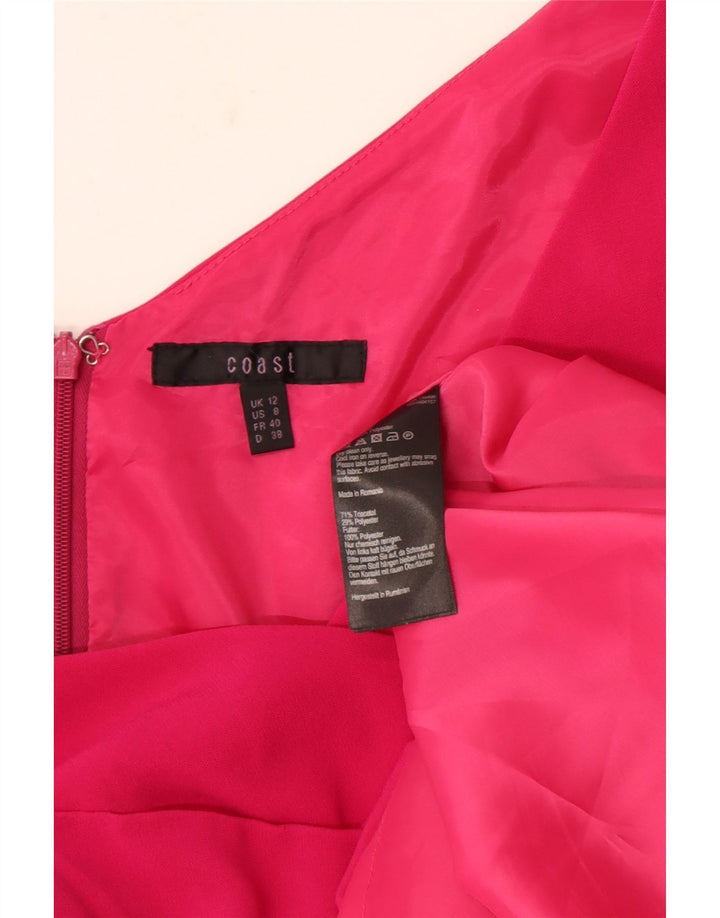 Coast Womens Sleeveless Sheath Dress UK 12 Medium Pink Triacetate