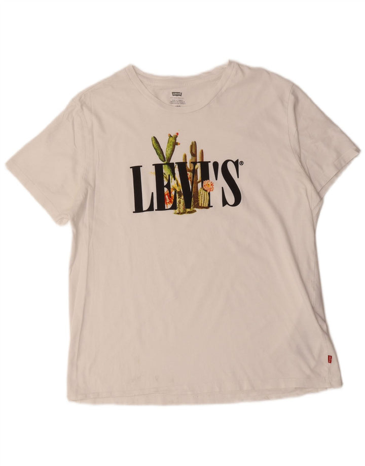 Levi's Mens Graphic T-Shirt Top Large White Cotton
