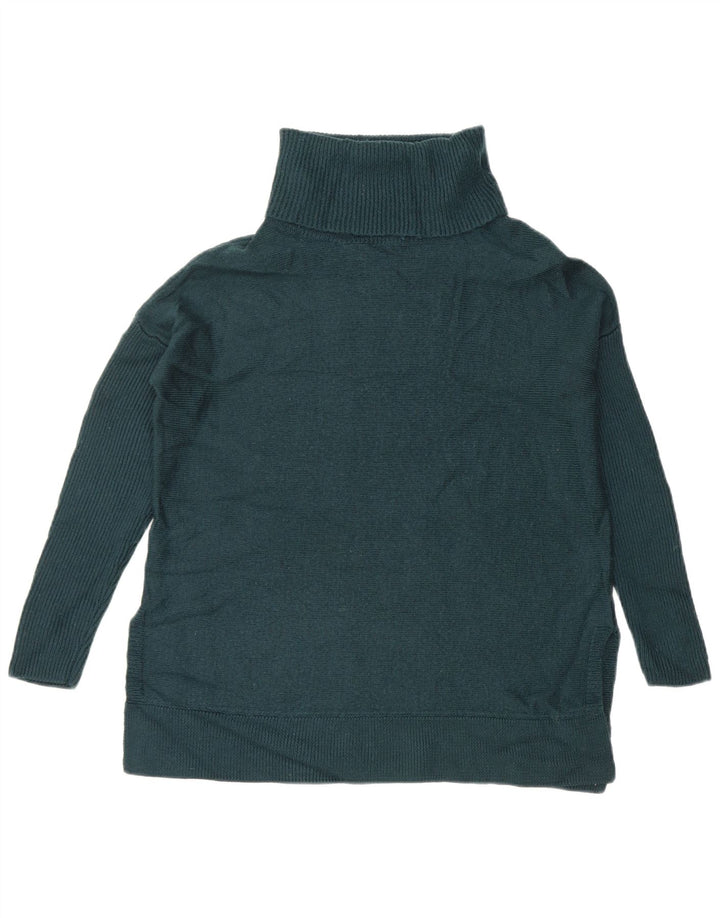 Boden Womens Oversized Roll Neck Jumper Sweater UK 6 XS Navy Blue Wool