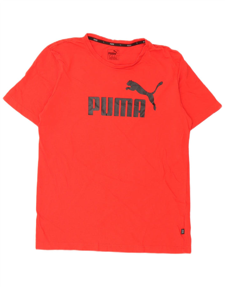 Puma Mens Graphic T-Shirt Top Medium Red Cotton