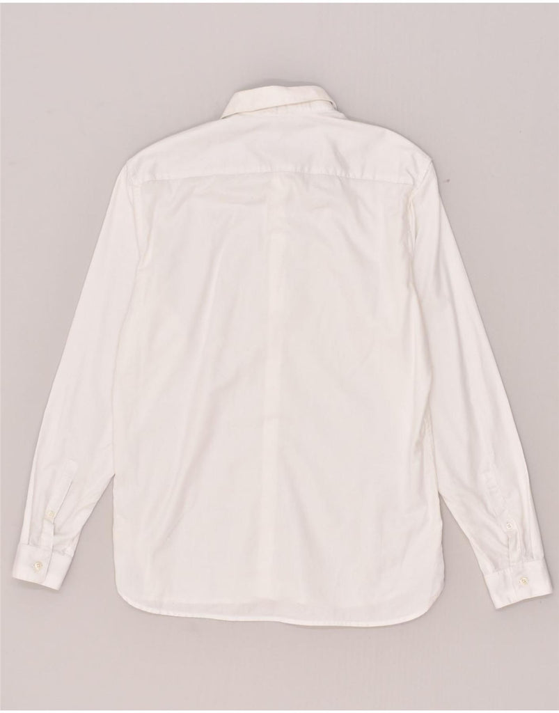 JULES Mens Fitted Shirt Large White Cotton | Vintage Jules | Thrift | Second-Hand Jules | Used Clothing | Messina Hembry 