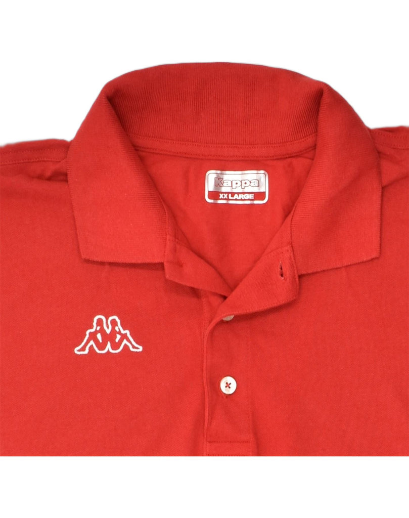 KAPPA Mens Polo Shirt 2XL Red Cotton | Vintage Kappa | Thrift | Second-Hand Kappa | Used Clothing | Messina Hembry 