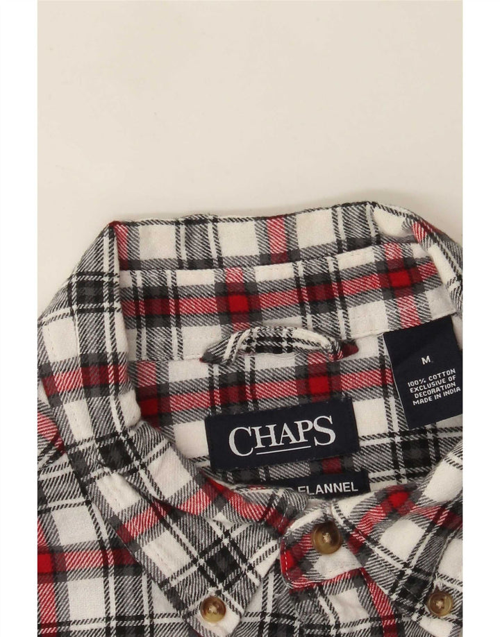 Chaps Mens Flannel Shirt Medium Multicoloured Check Cotton