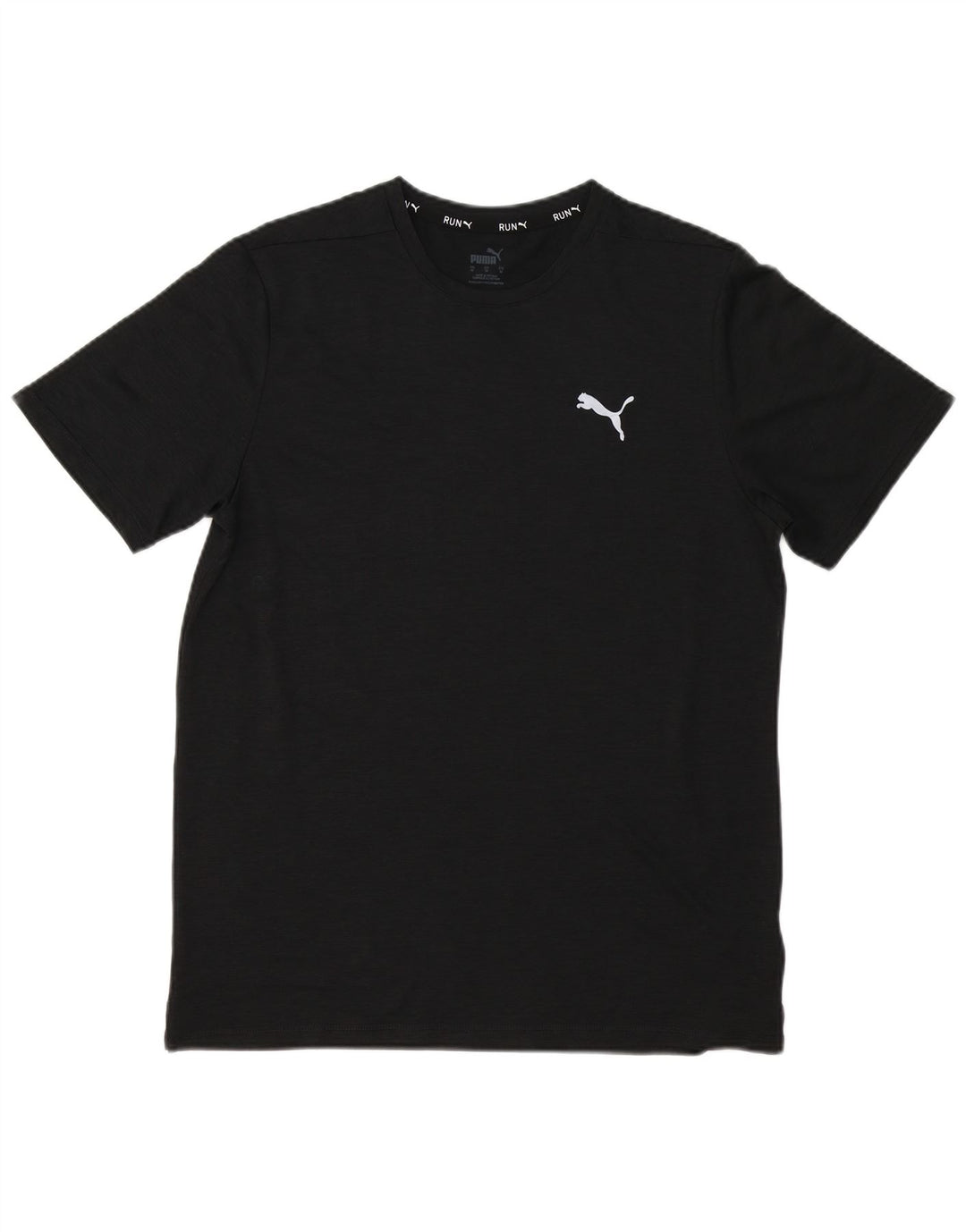 Puma Mens T-Shirt Top Medium Black Polyester
