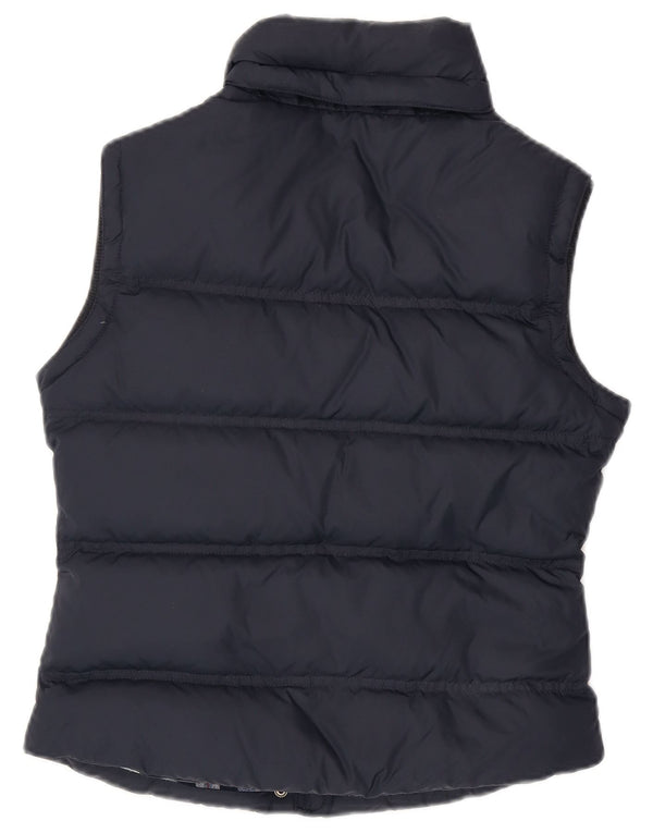 Jack Wills Womens Padded Gilet UK 10 Small Navy Blue