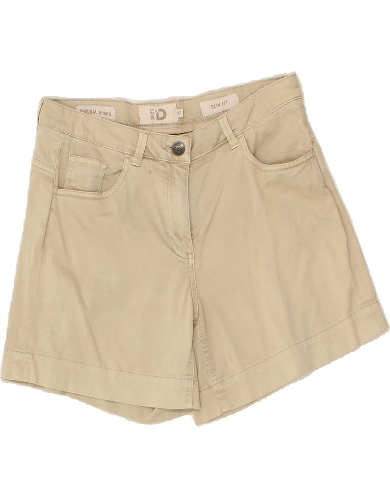 DACK'S Womens Slim Fit Casual Shorts IT 42 Medium W30  Beige Cotton Vintage Dack's and Second-Hand Dack's from Messina Hembry 