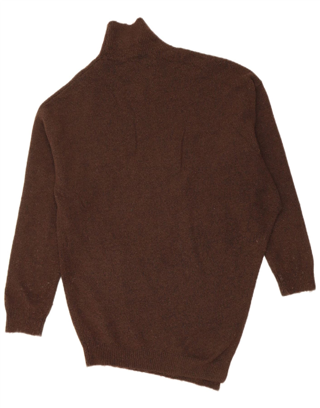 Zara Womens Batwing Roll Neck Jumper Sweater UK 10 Small Brown
