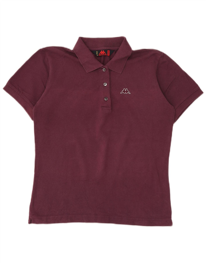 Kappa Womens Polo Shirt UK 18 XL Maroon Cotton
