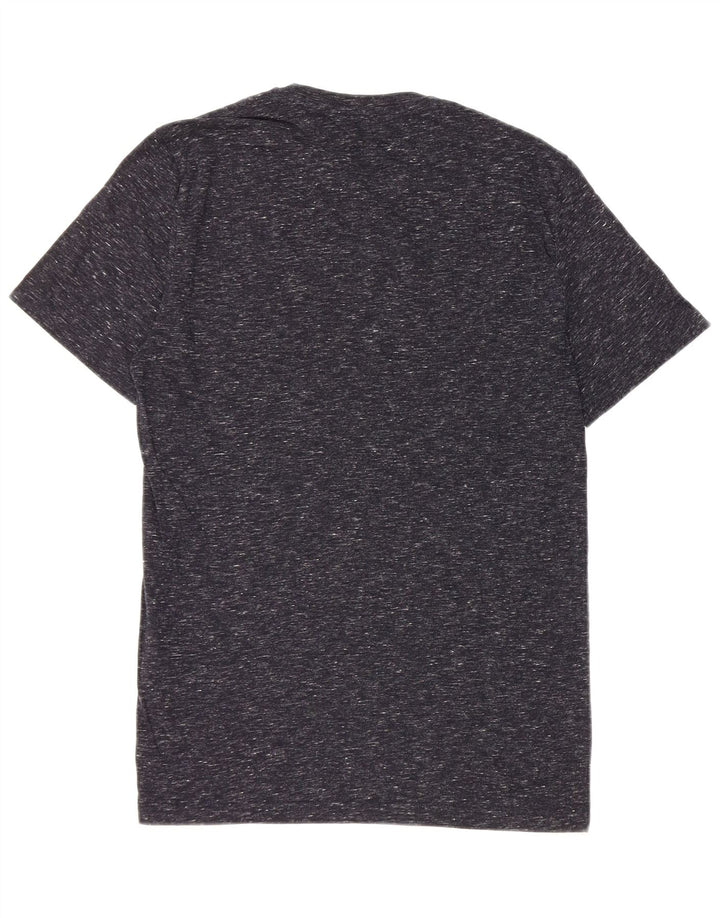 Reiss Mens T-Shirt Top Small Navy Blue Flecked Cotton