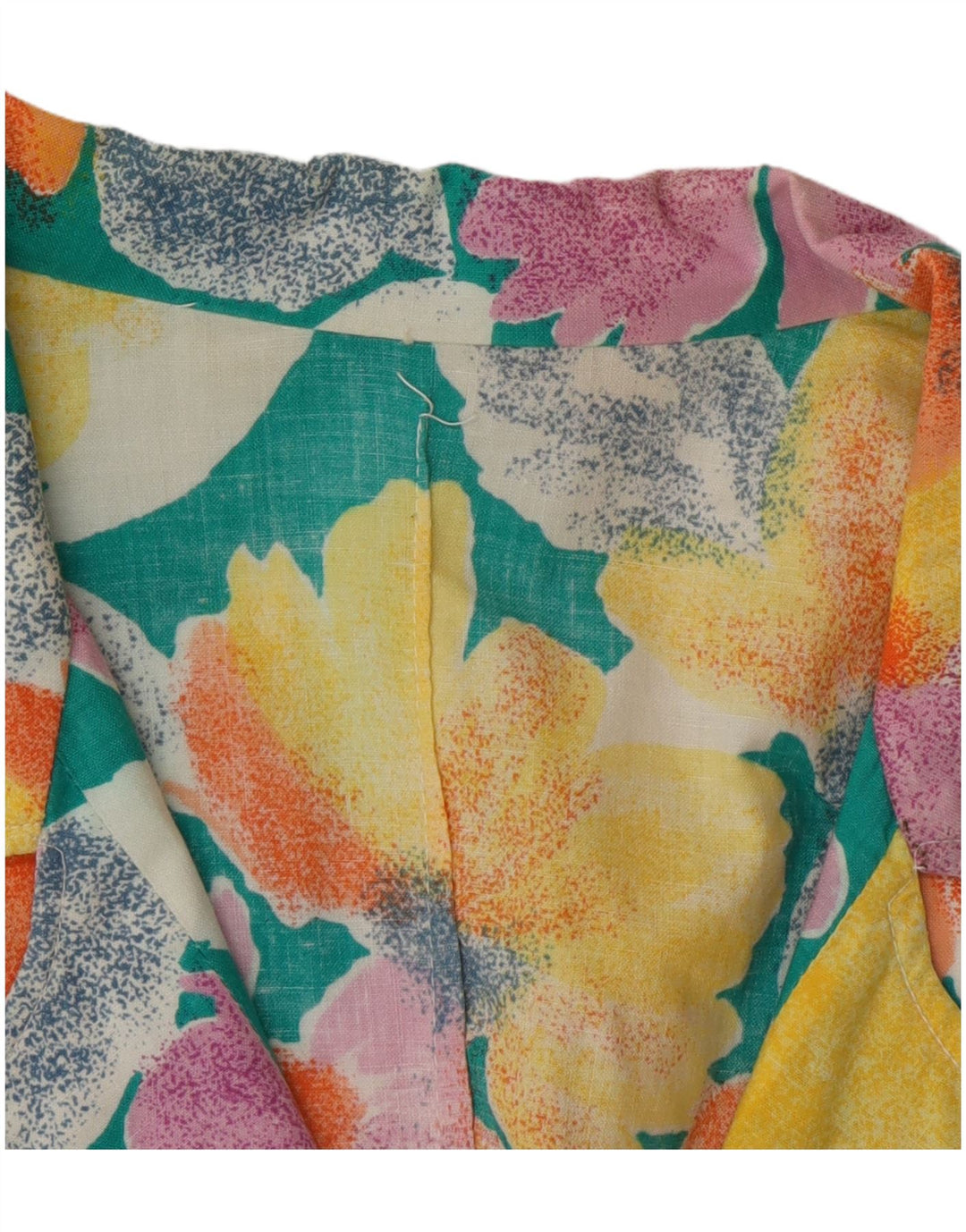 Vintage Womens 3 Button Blazer Jacket UK 16 Large Multicoloured Floral