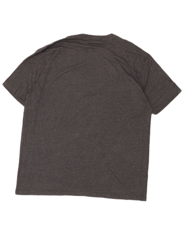 EDDIE BAUER Mens Graphic T-Shirt Top Large Grey Flecked Cotton