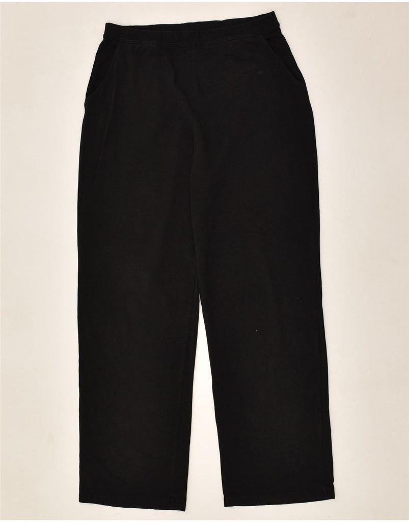 L.L.BEAN Womens Tracksuit Trousers UK 12 Medium Black Cotton | Vintage L.L.Bean | Thrift | Second-Hand L.L.Bean | Used Clothing | Messina Hembry 