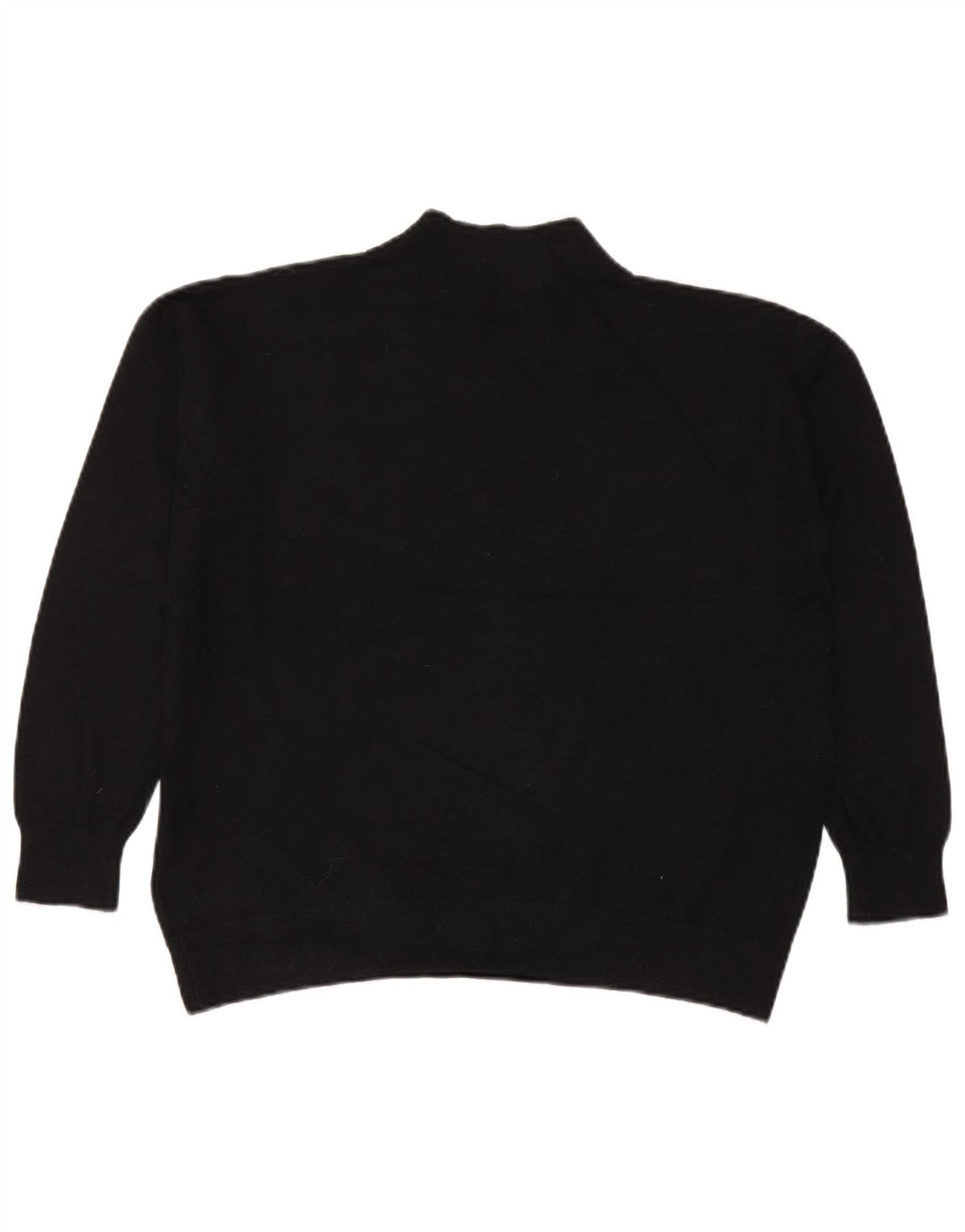 Marks & Spencer Womens V-Neck Jumper Sweater UK 14 Large Black Viscose