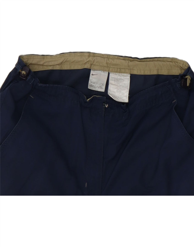NIKE Womens Straight Capri Trousers US 8/10 Medium W28 L20 Navy Blue Vintage Nike and Second-Hand Nike from Messina Hembry 
