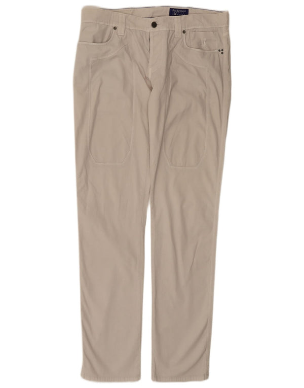 Jeckerson Womens Slim Casual Trousers W34 L34 Off White