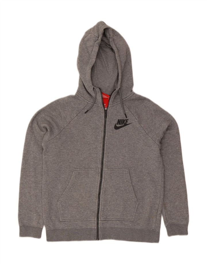 NIKE Mens Zip Hoodie Sweater Medium Grey Cotton Vintage Nike and Second-Hand Nike from Messina Hembry 