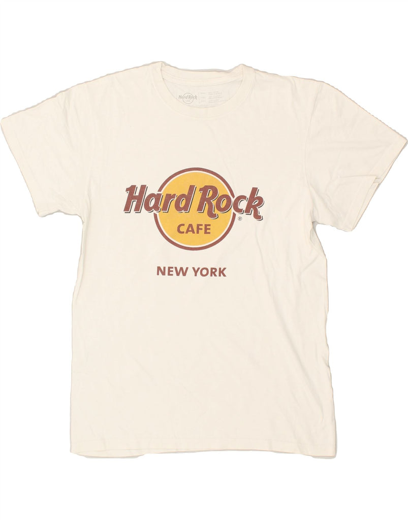 HARD ROCK CAFE Mens New York Graphic T-Shirt Top Small White Cotton | Vintage Hard Rock Cafe | Thrift | Second-Hand Hard Rock Cafe | Used Clothing | Messina Hembry 