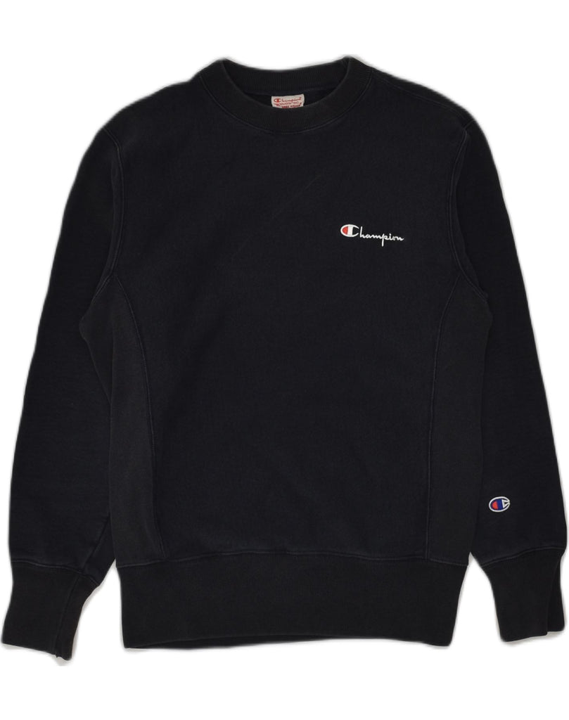 CHAMPION Mens Graphic Sweatshirt Jumper Small Black | Vintage Champion | Thrift | Second-Hand Champion | Used Clothing | Messina Hembry 