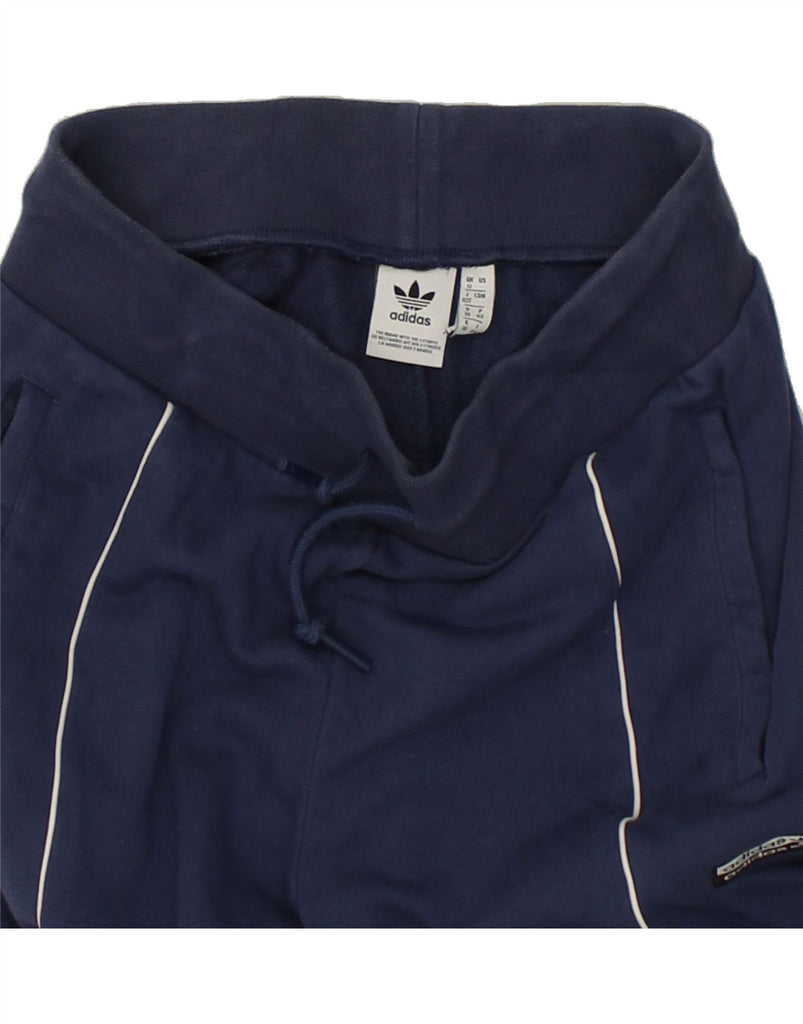 ADIDAS Womens Graphic Tracksuit Trousers Joggers UK 12 Medium  Navy Blue | Vintage Adidas | Thrift | Second-Hand Adidas | Used Clothing | Messina Hembry 