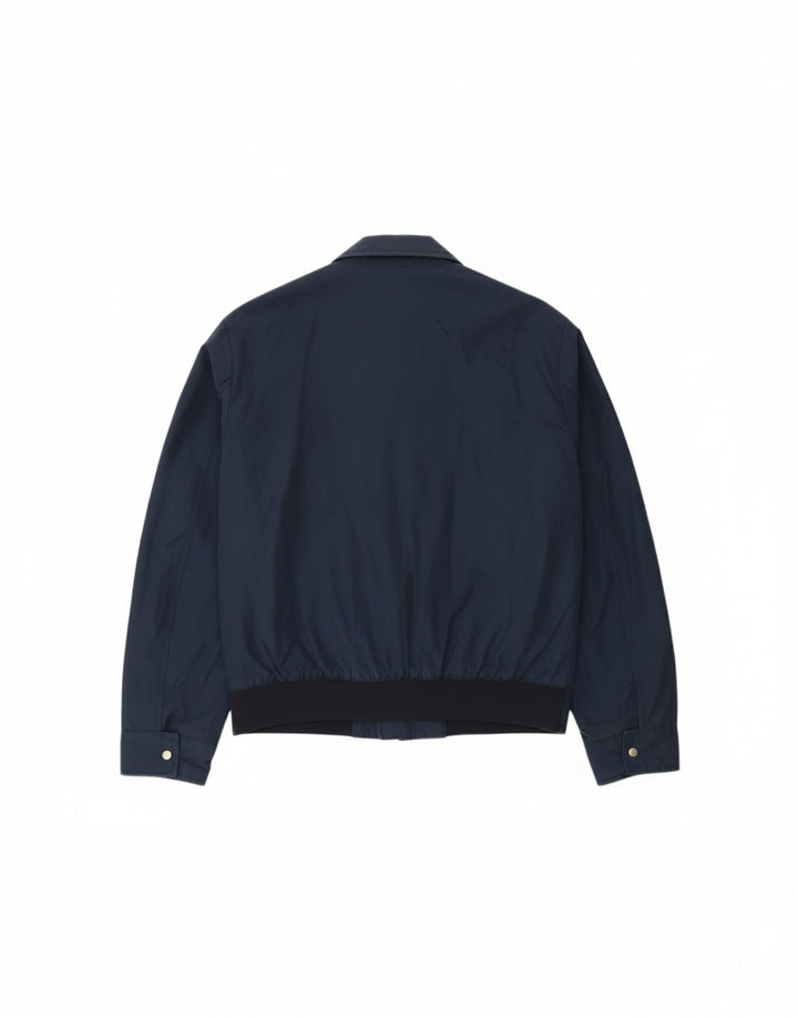 FRED PERRY Mens Bomber Jacket UK 40 Large Navy Blue Cotton