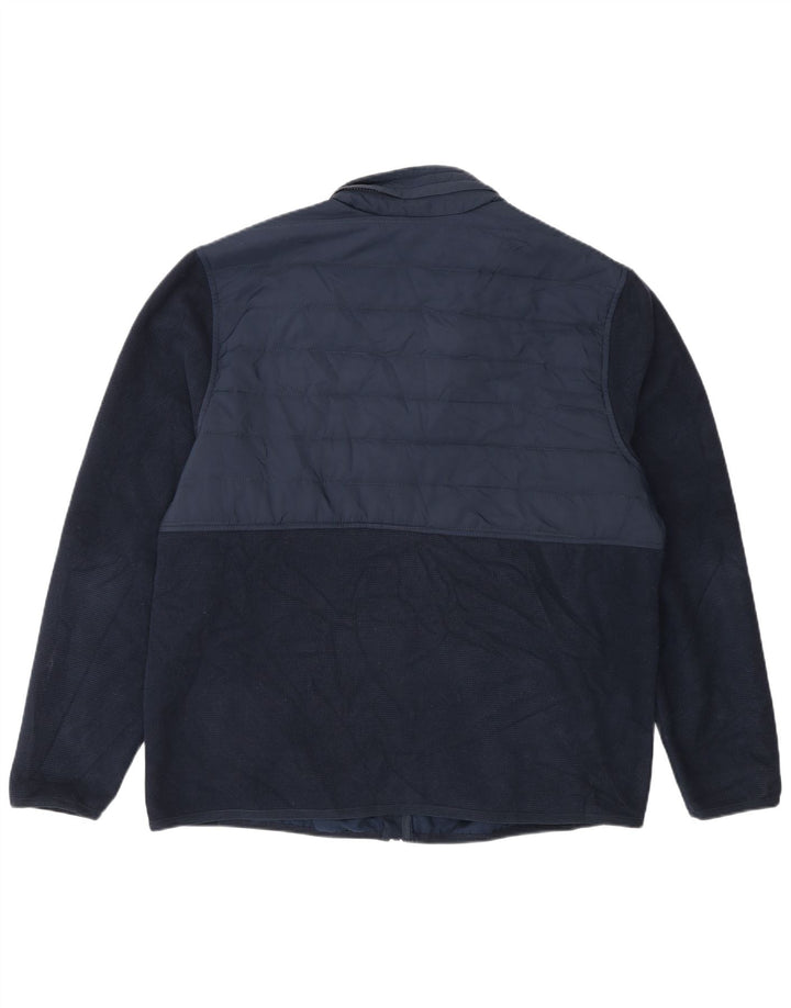 Marks & Spencer Mens Tracksuit Top Jacket Large Navy Blue Colourblock