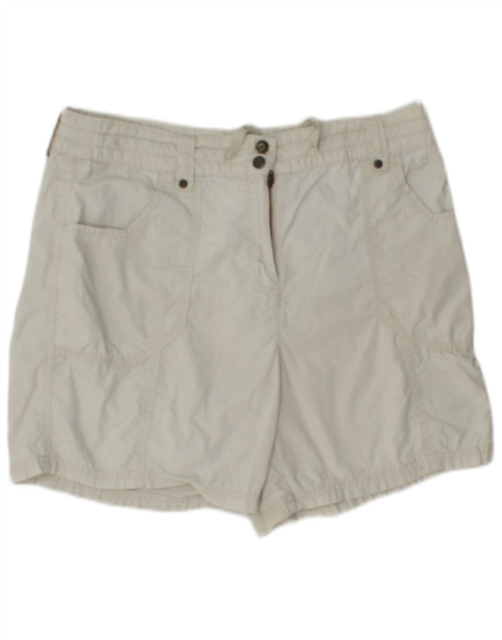 Marks & Spencer Womens Cargo Shorts UK 12 Medium W30  Beige Cotton
