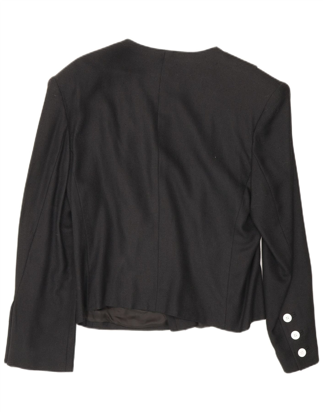 Louis Feraud Womens Double Breasted Blazer Jacket UK 16 Large Black Viscose