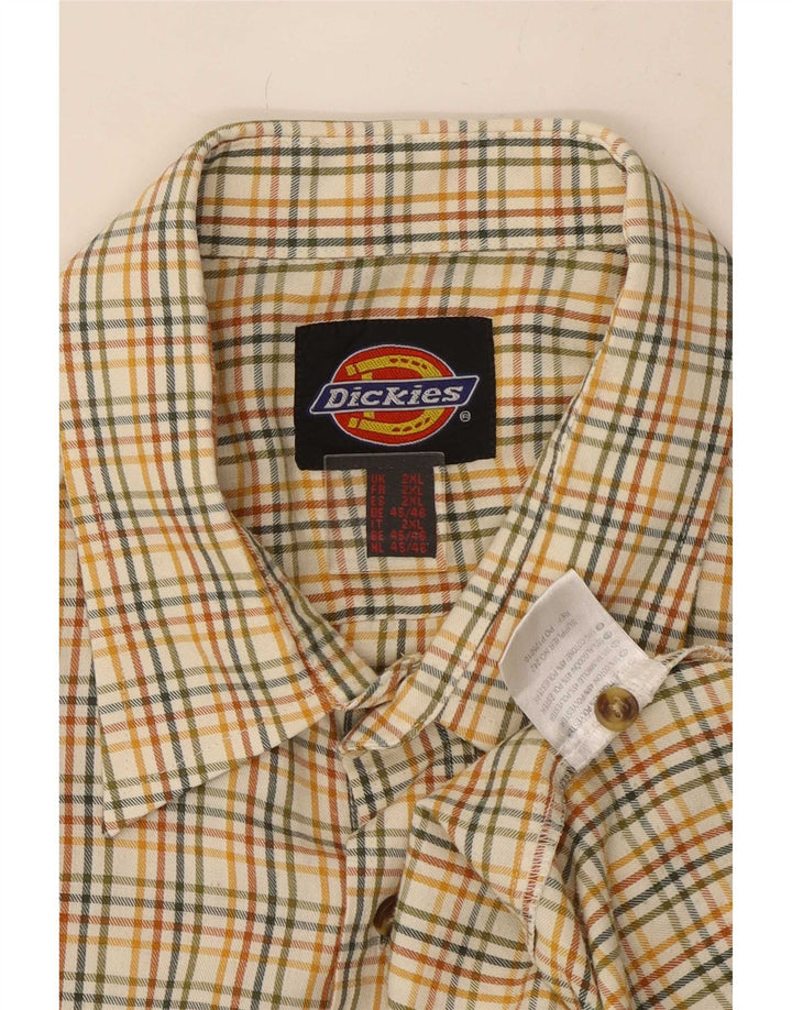 Dickies Mens Flannel Shirt 2XL Multicoloured Check Cotton