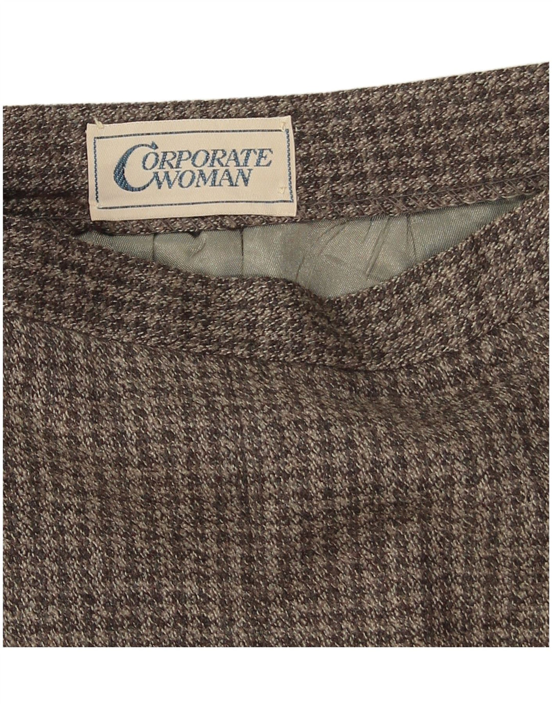 Vintage Womens A-Line Skirt W22 2XS Grey Houndstooth