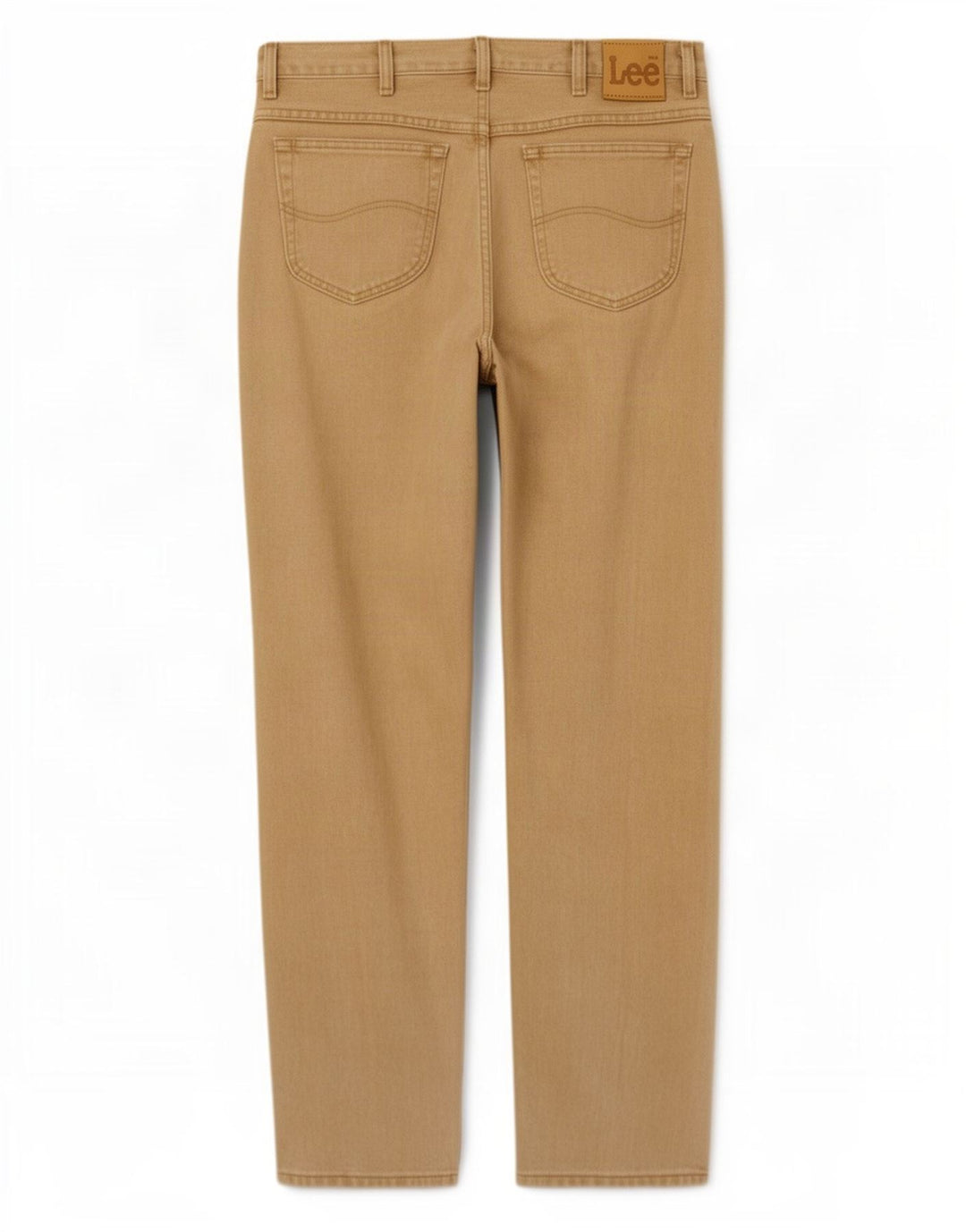 Lee Mens Straight Jeans W38 L34 Beige Cotton