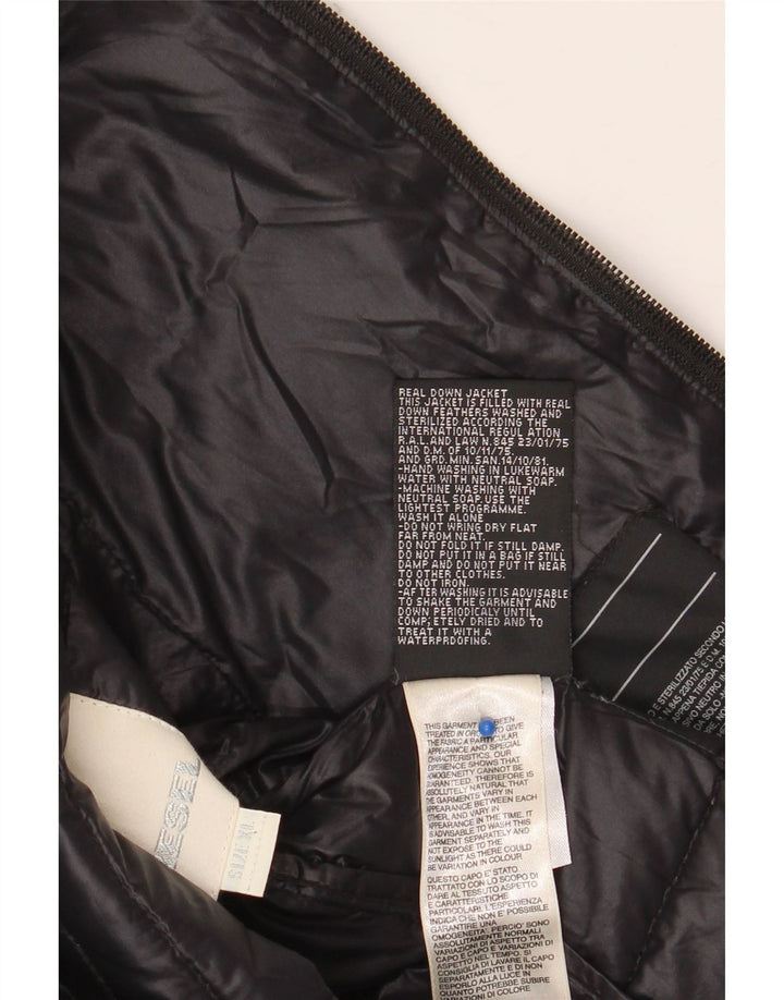 DIESEL Girls Padded Jacket 11-12 Years XL Black Nylon