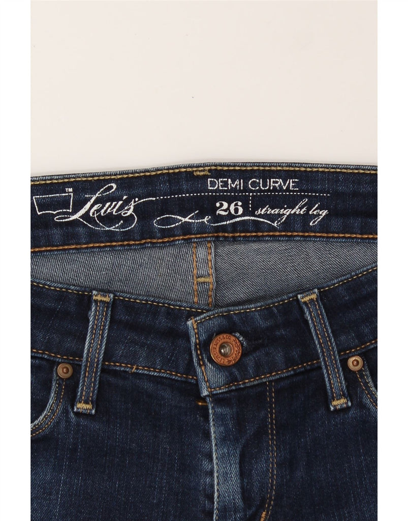 LEVI'S Womens Demi Curve Straight Jeans W26 L31 Blue Cotton Vintage Levi's and Second-Hand Levi's from Messina Hembry 
