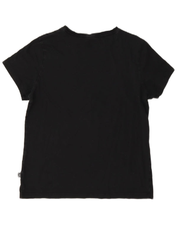 Puma Womens Graphic T-Shirt Top UK 14 Medium Black