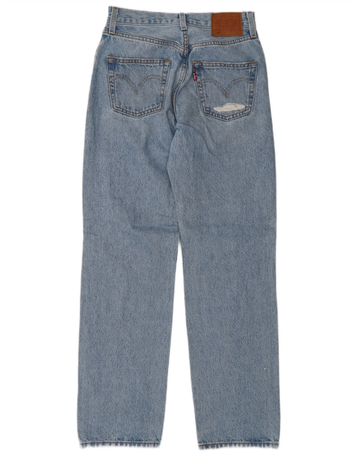 Levi's Womens 501 Distressed Straight Jeans W23 L30 Blue Cotton