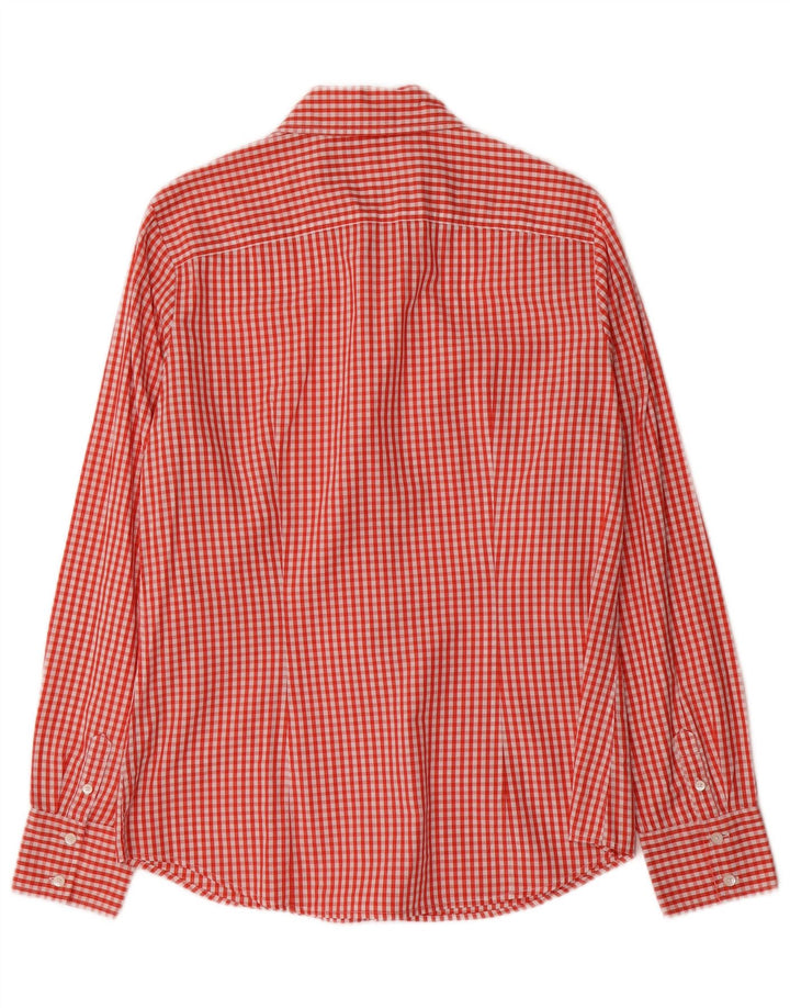 Tommy Hilfiger Womens Shirt US 10 Large Red Gingham Cotton