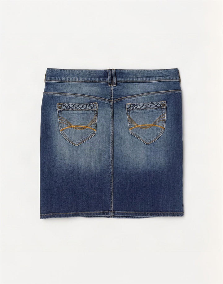 Tom Tailor Womens Mini Denim Skirt EU 40 Medium W34 Blue Cotton