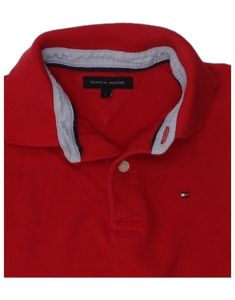 TOMMY HILFIGER Boys Polo Shirt 5-6 Years Red Cotton | Vintage Tommy Hilfiger | Thrift | Second-Hand Tommy Hilfiger | Used Clothing | Messina Hembry 