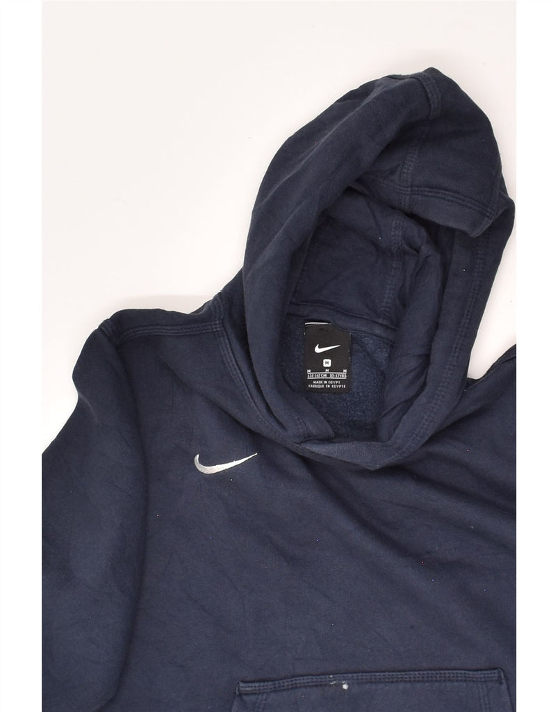 NIKE Boys Hoodie Jumper 10-11 Years Medium Navy Blue Cotton | Vintage Nike | Thrift | Second-Hand Nike | Used Clothing | Messina Hembry 