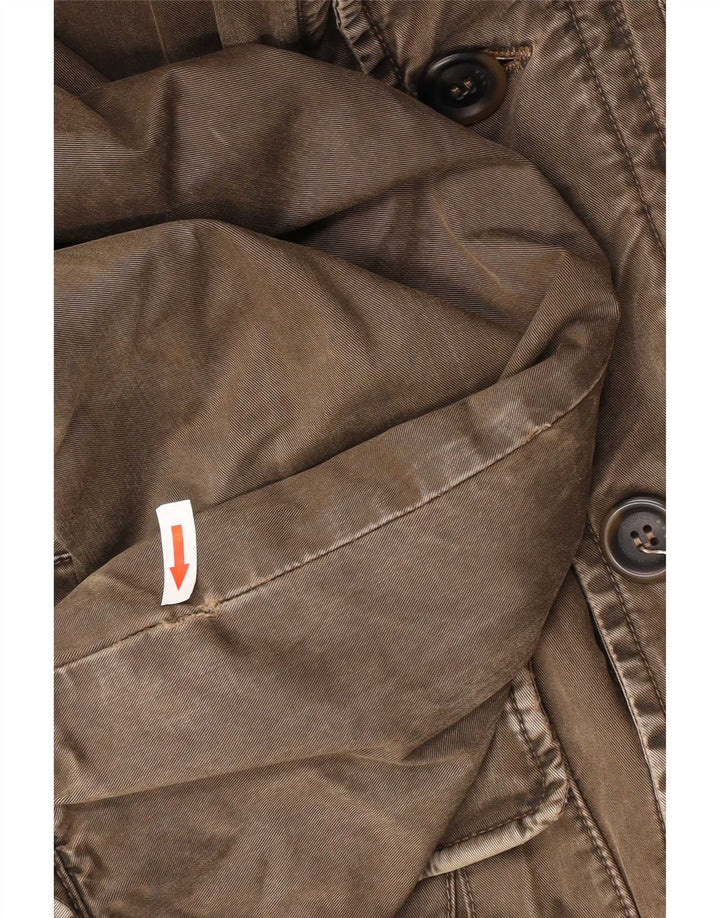 Marlboro Classics Mens Utility Jacket UK 40 Large Khaki Cotton