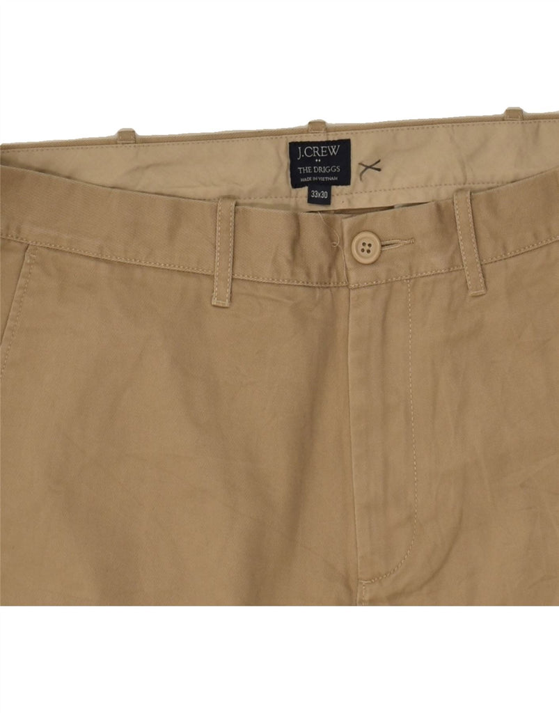 J. CREW Mens Straight Chino Trousers W33 L30  Brown Cotton | Vintage J. Crew | Thrift | Second-Hand J. Crew | Used Clothing | Messina Hembry 