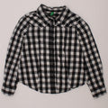 BENETTON Girls Shirt 6-7 Years Small  Black Gingham Cotton Vintage Benetton and Second-Hand Benetton from Messina Hembry 