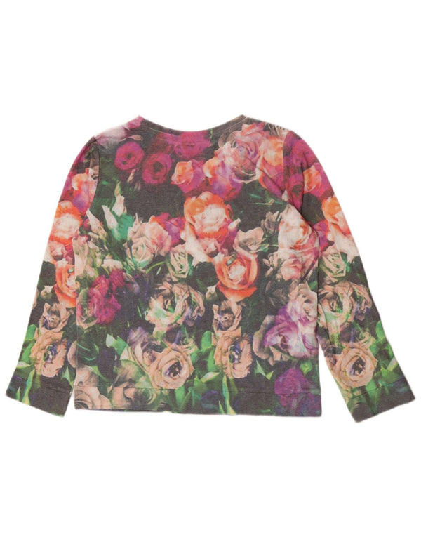 Zara Womens Trafaluc Sweatshirt Jumper UK 14 Medium Multicoloured Floral