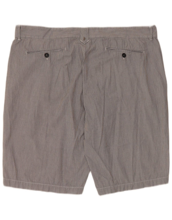 Conte of Florence Mens Chino Shorts IT 56 3XL W40  Grey Pinstripe