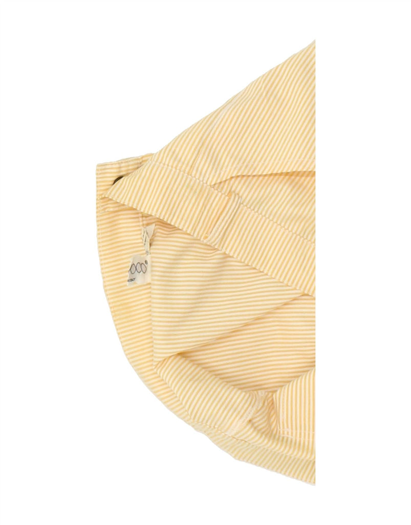 VINTAGE Mens Casual Shorts IT 50 Large W34 Yellow Pinstripe Cotton Vintage Vintage and Second-Hand Vintage from Messina Hembry 