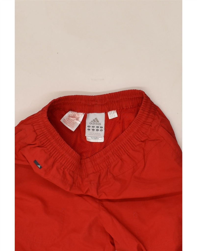 ADIDAS Boys Capri Tracksuit Trousers 9-10 Years Red Polyester | Vintage Adidas | Thrift | Second-Hand Adidas | Used Clothing | Messina Hembry 