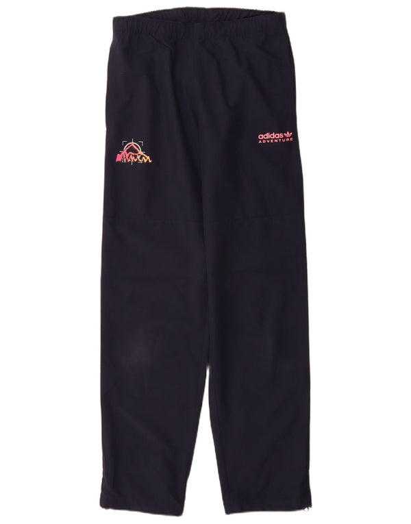 Adidas Womens Heritage Graphic Tracksuit Trousers UK 6 XS Navy Blue