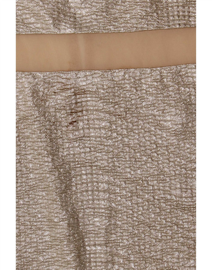 Oasis Womens Sheath Dress UK 12 Medium Silver Chevron Polyester