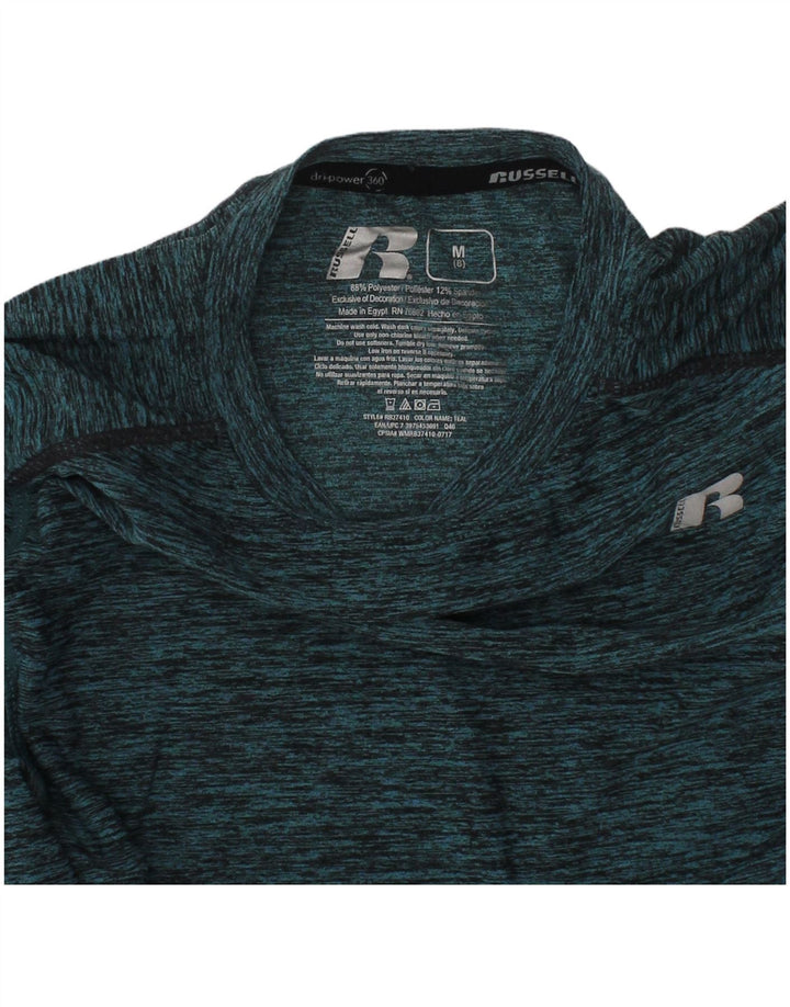 Russell Athletic Boys Top Long Sleeve 7-8 Years Medium Green Flecked